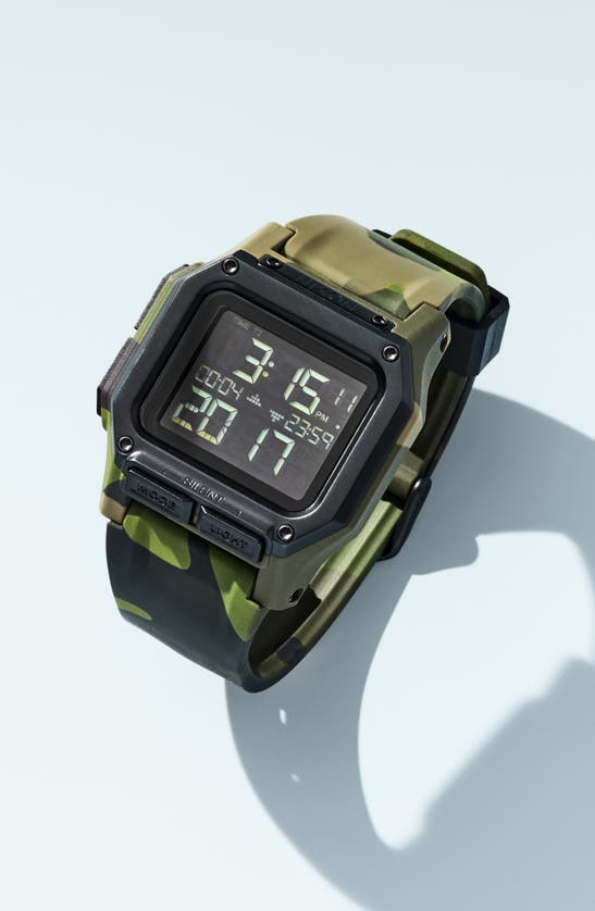 Nixon Regulus Digital Watch, 46mm In Black/black