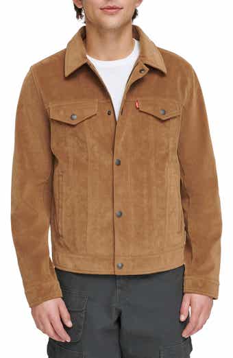 Levi's men's faux suede 2025 varsity baseball bomber jacket