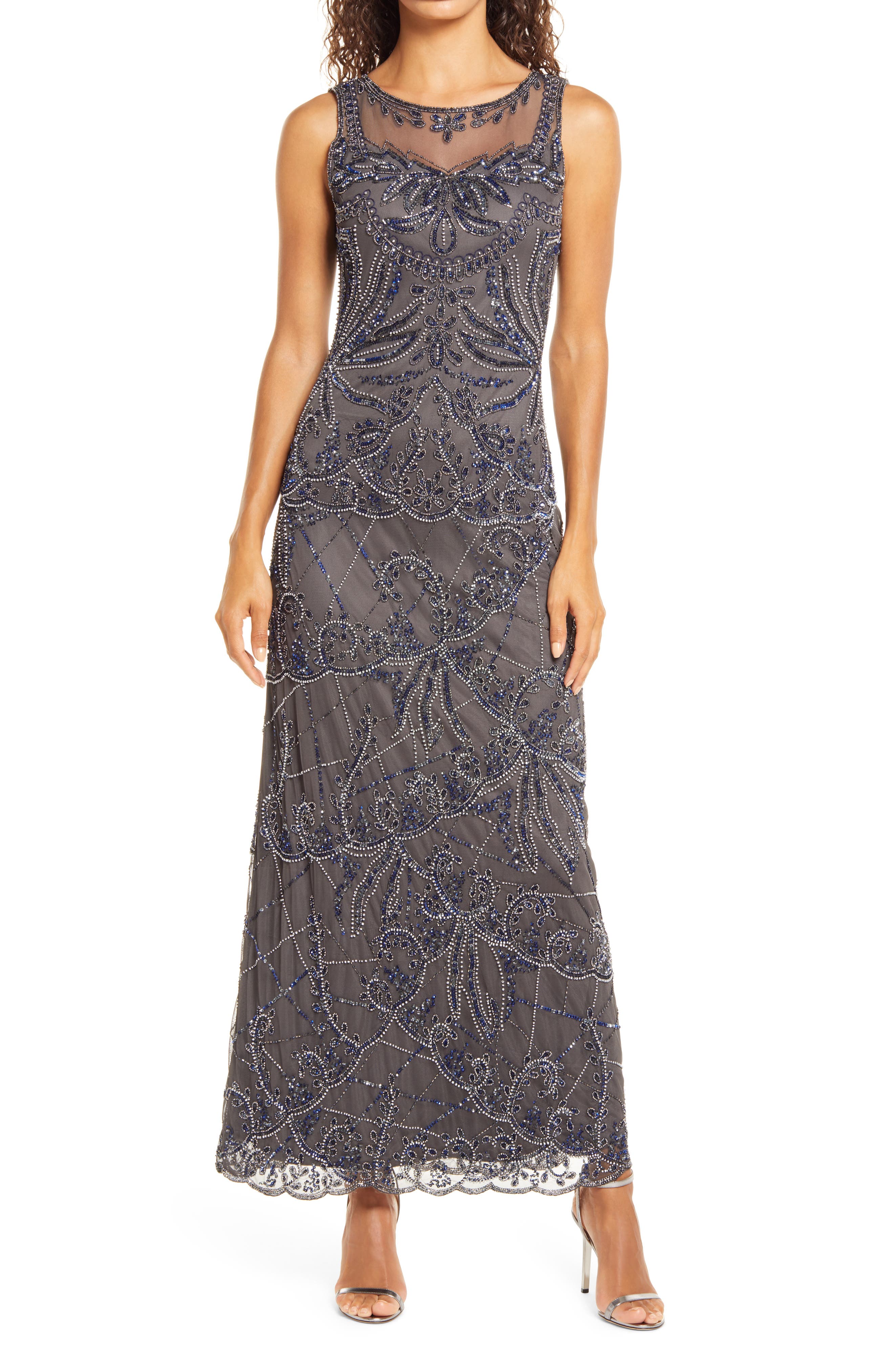 Pisarro nights clearance mesh gown