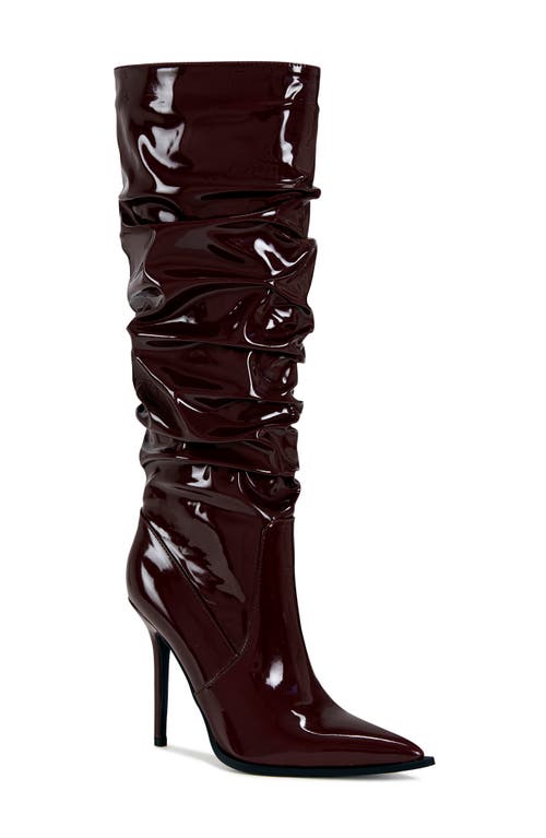 Azalea Wang Mitica Knee High Boot In Burgundy