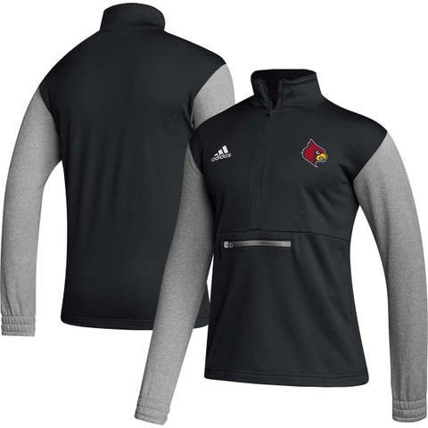 Louisville Cardinals Womens Jacket Medium Adidas Black Fleece Top NCAA  Football