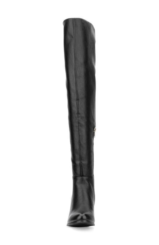 New York And Company Amory Faux Leather Knee High Boot In Black