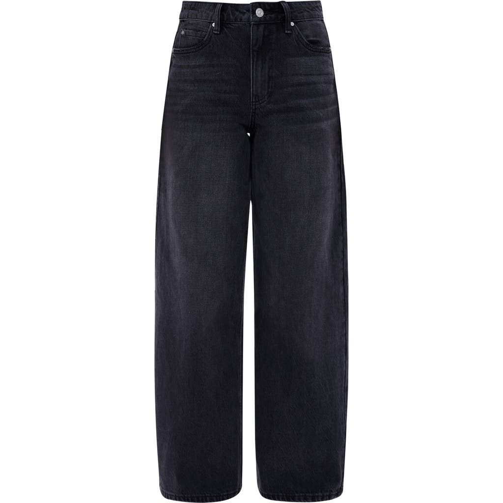 Bayeas Daisy High Waist Wide Leg Jeans In Black