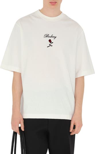 Burberry Rose Embroidered Logo Cotton Jersey T-Shirt | Nordstrom