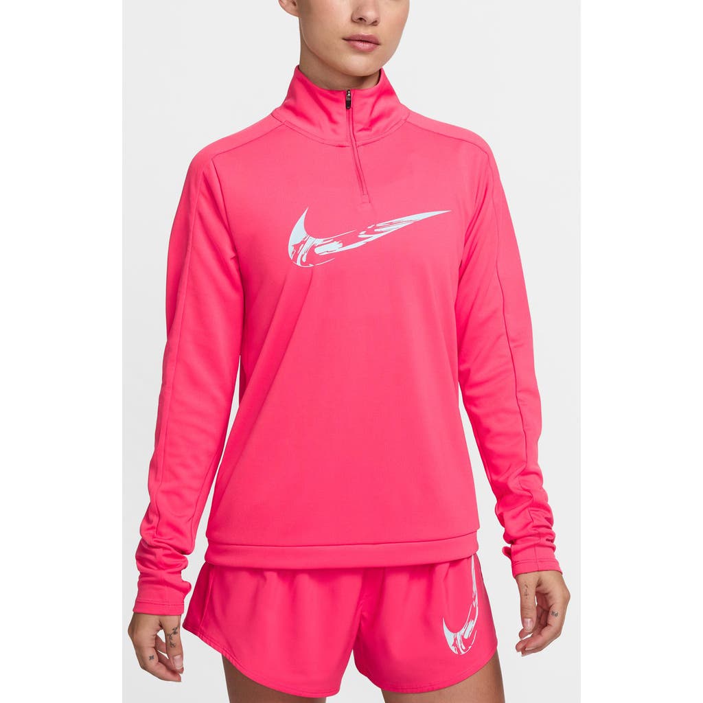Nike Swish Half-zip Jacket In Aster Pink/glacier Blue