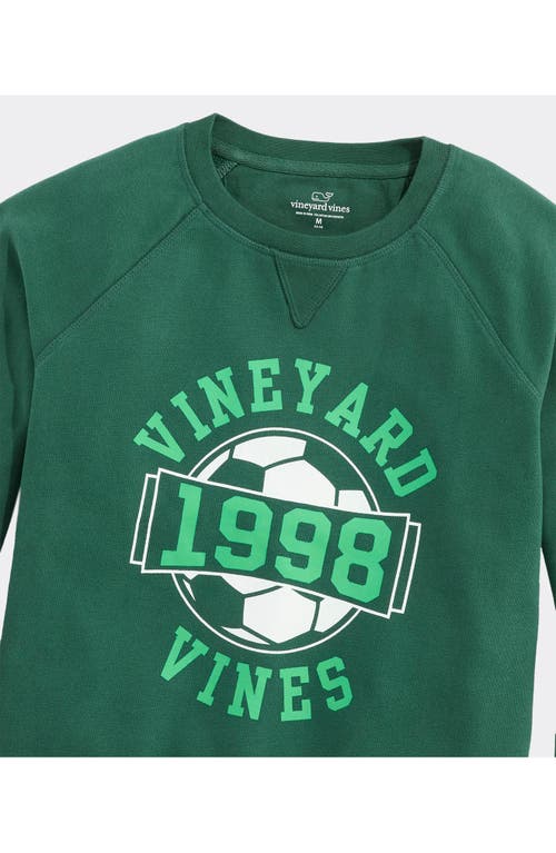 Shop Vineyard Vines Kids' Cotton Blend Graphic Sweatshirt In Charleston Green