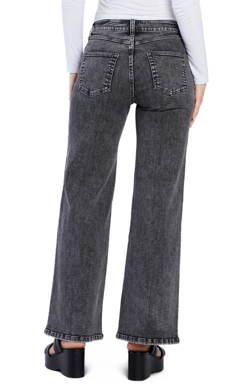 Shop Hint Of Blu Happy Go Lucky Wide Leg Jeans In Stormy Grey