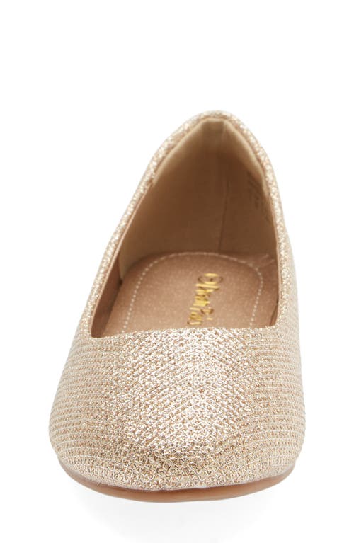 Dream Pairs Kids' Ballerina Flat In Gold/glitter