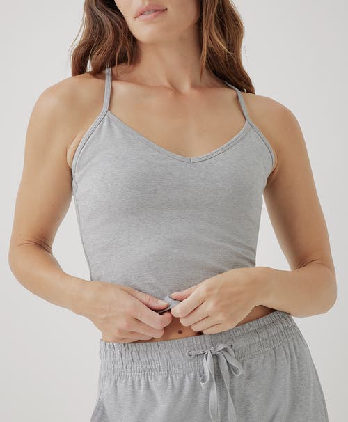 Shop Pact Organic Everyday Shelf Bra Cropped Camisole 3-pack In Heather Basics