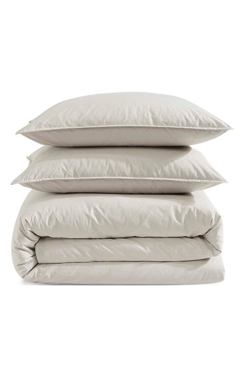 Shop Calvin Klein Washed Percale Duvet & Shams Set In Beige/tan