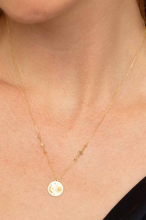 Shop Oradina 14k Yellow Gold Winter Solstice Pendant Necklace