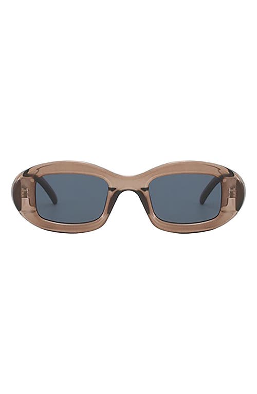 Fifth & Ninth Gigi 55mm Polarized Oval Sunglasses In Taupe/black