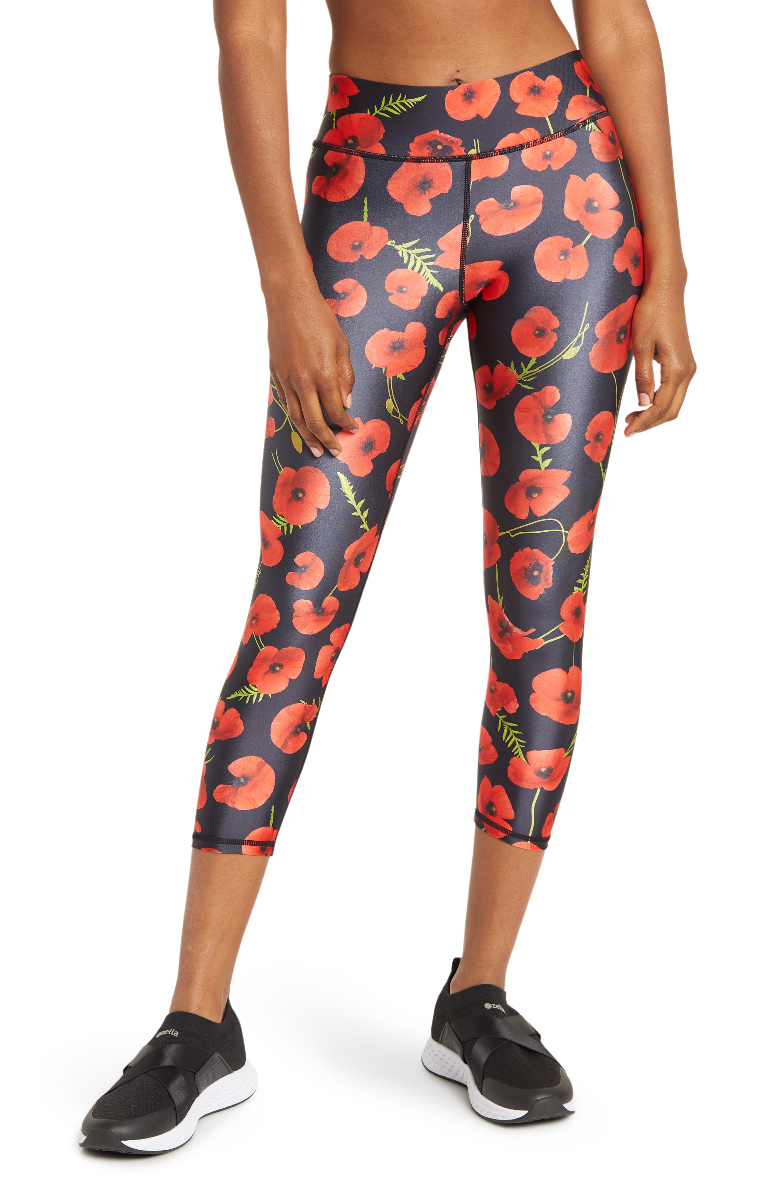 red capri workout leggings