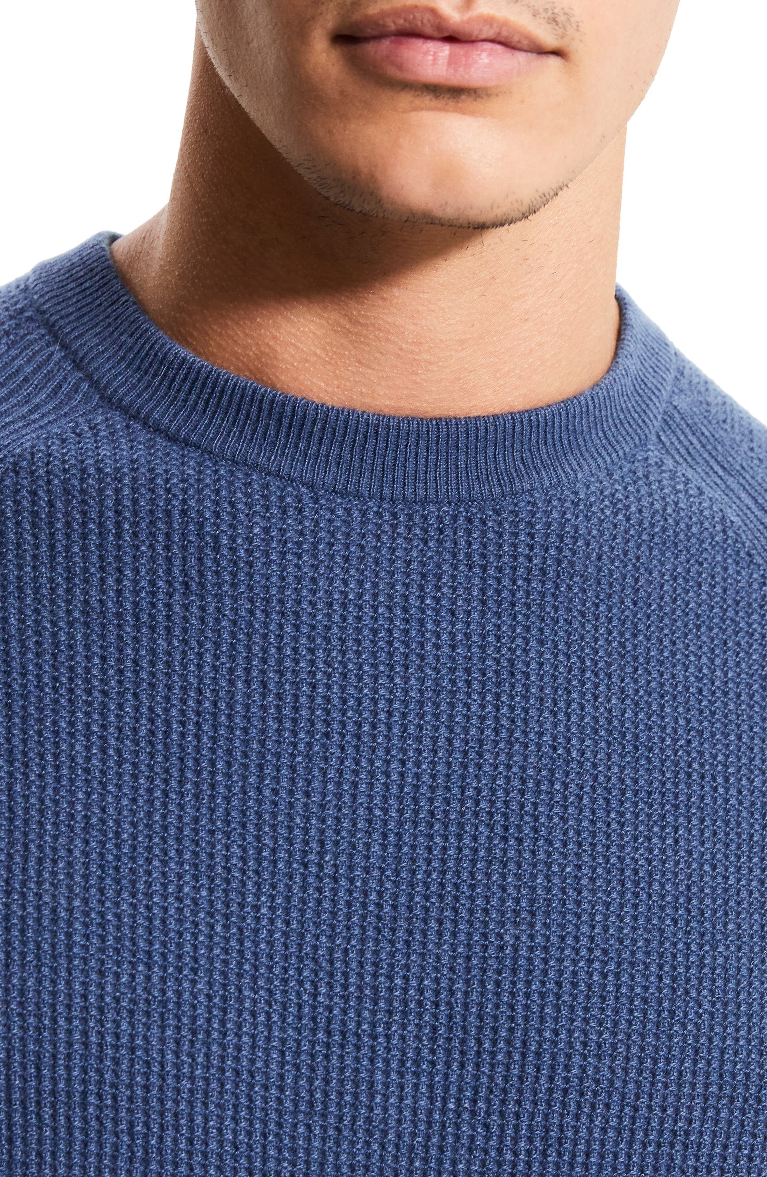 Theory Toby Thermal Cashmere Crewneck Sweater in Bering