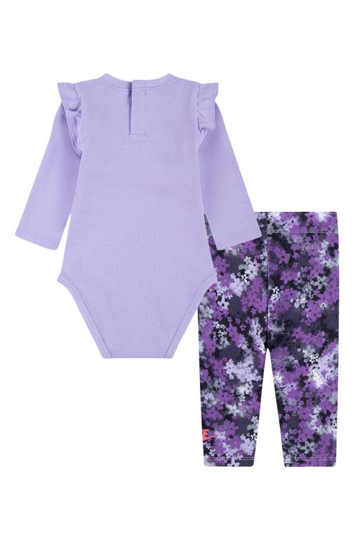 Nike Babies'  Fresh Cut Bodysuit & Leggings Set In Purple/black