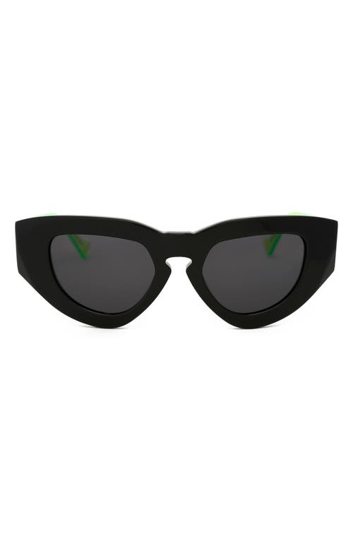 Grey Ant 50mm Cat Eye Sunglasses in Black /Neon /Grey