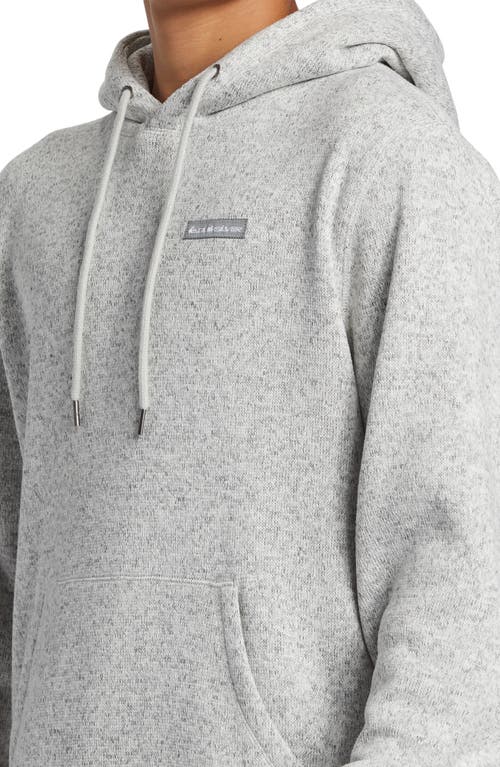 Quiksilver Keller Fleece Lined Hoodie In Light Grey Heather