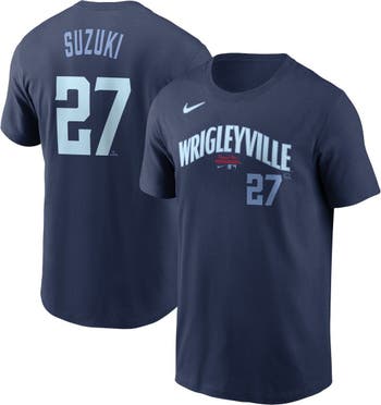 Nike Men's Nike Seiya Suzuki Navy Chicago Cubs City Connect Name & Number T- Shirt