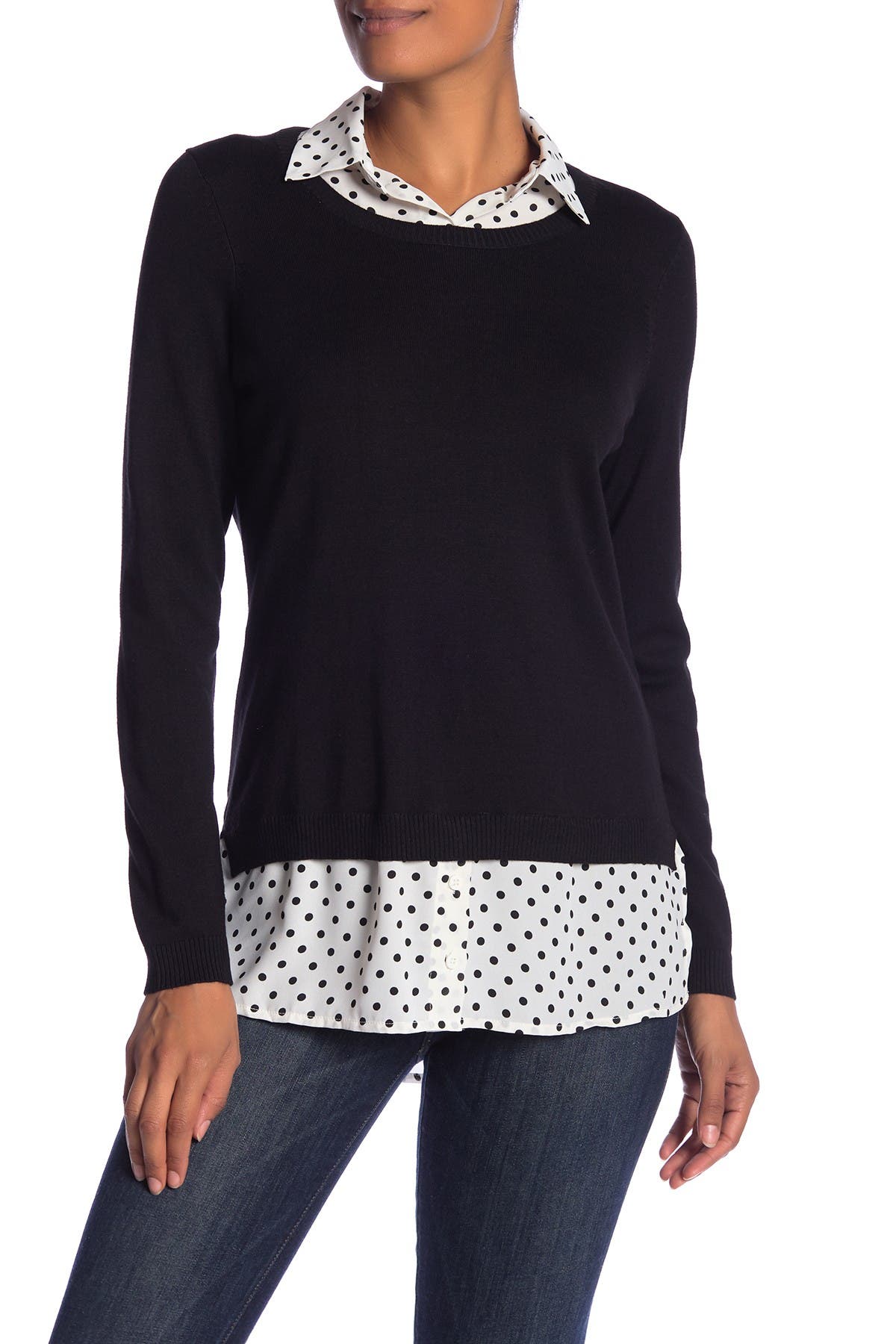 Nordstrom: Peter Pan Collar Sweater Shirt $26.97