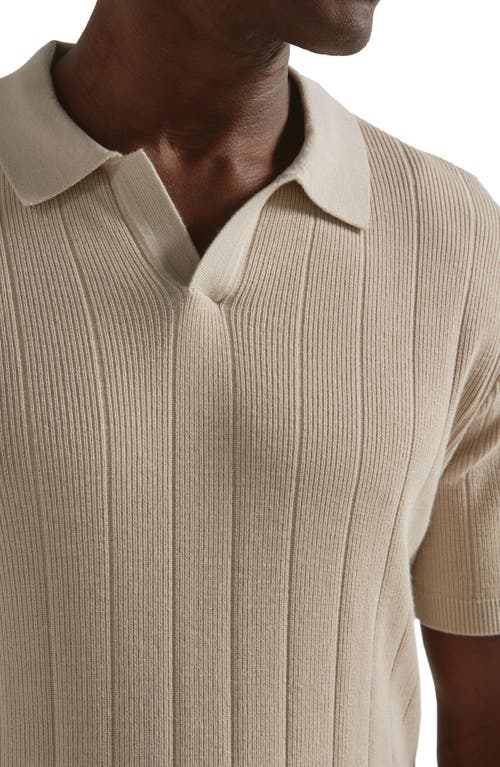 Shop 7 Diamonds Yael Johnny Collar Polo Sweater In Beige