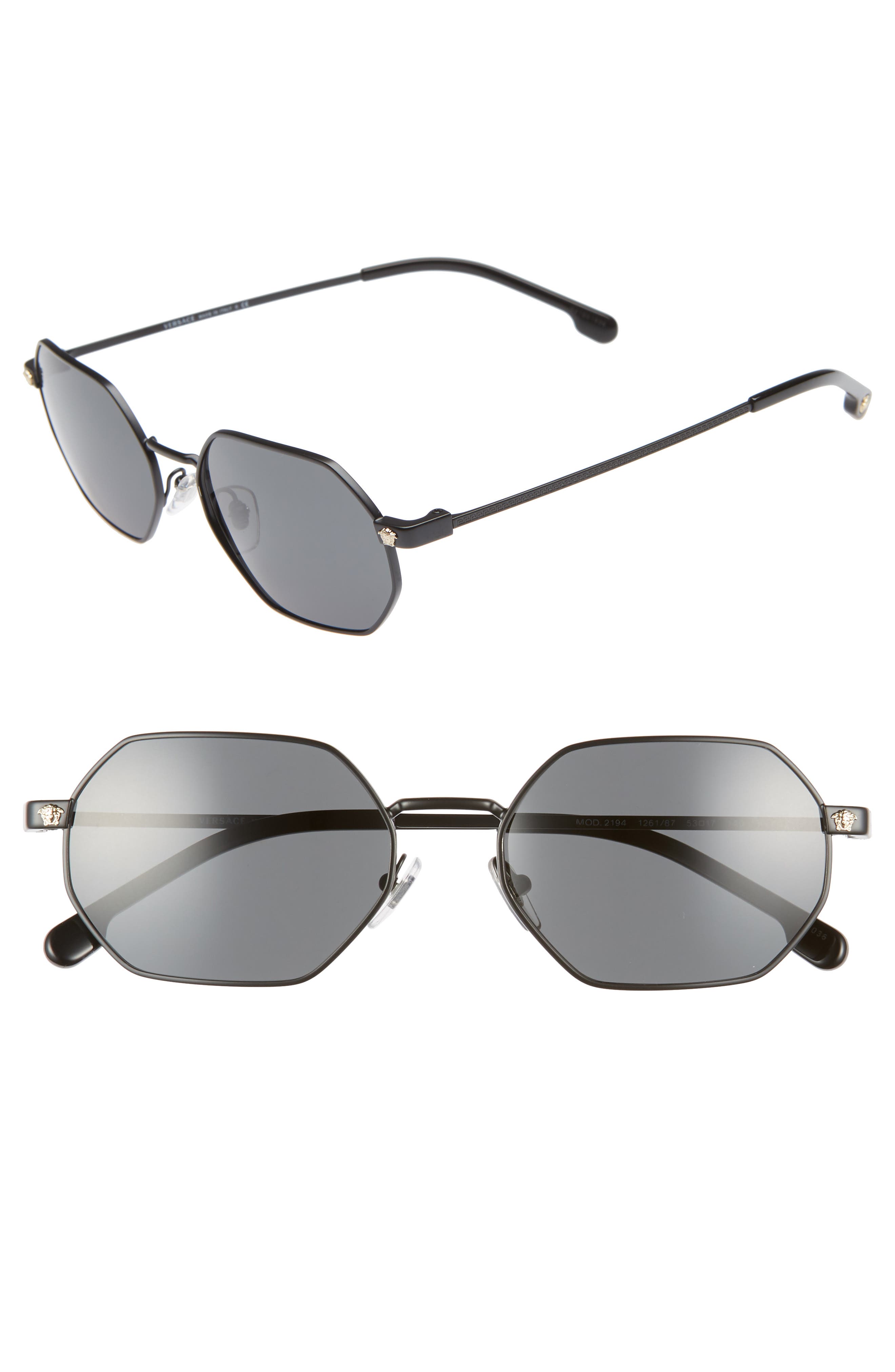 Versace 53mm Hexagon Sunglasses | Nordstrom