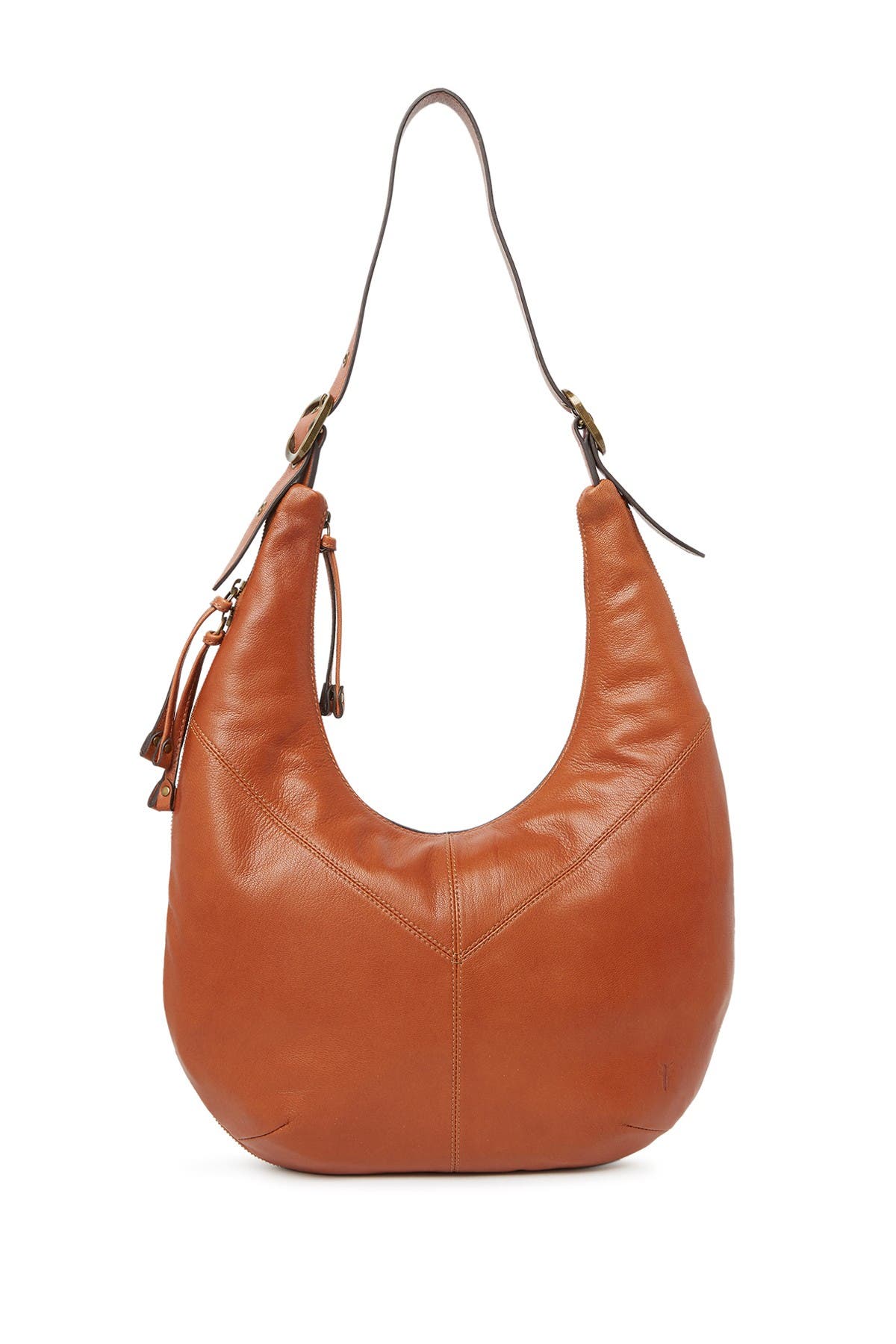 Frye Gina Leather Hobo Bag In Medium Beige9