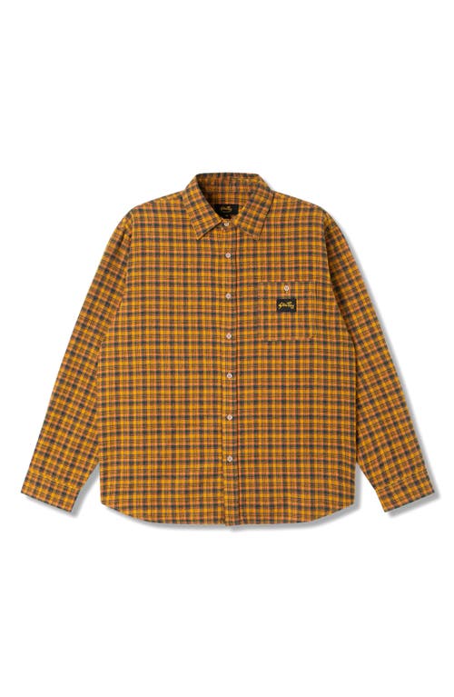 Shop Stan Ray Oversize Plaid Flannel Button-up Shirt In Orange Plaid