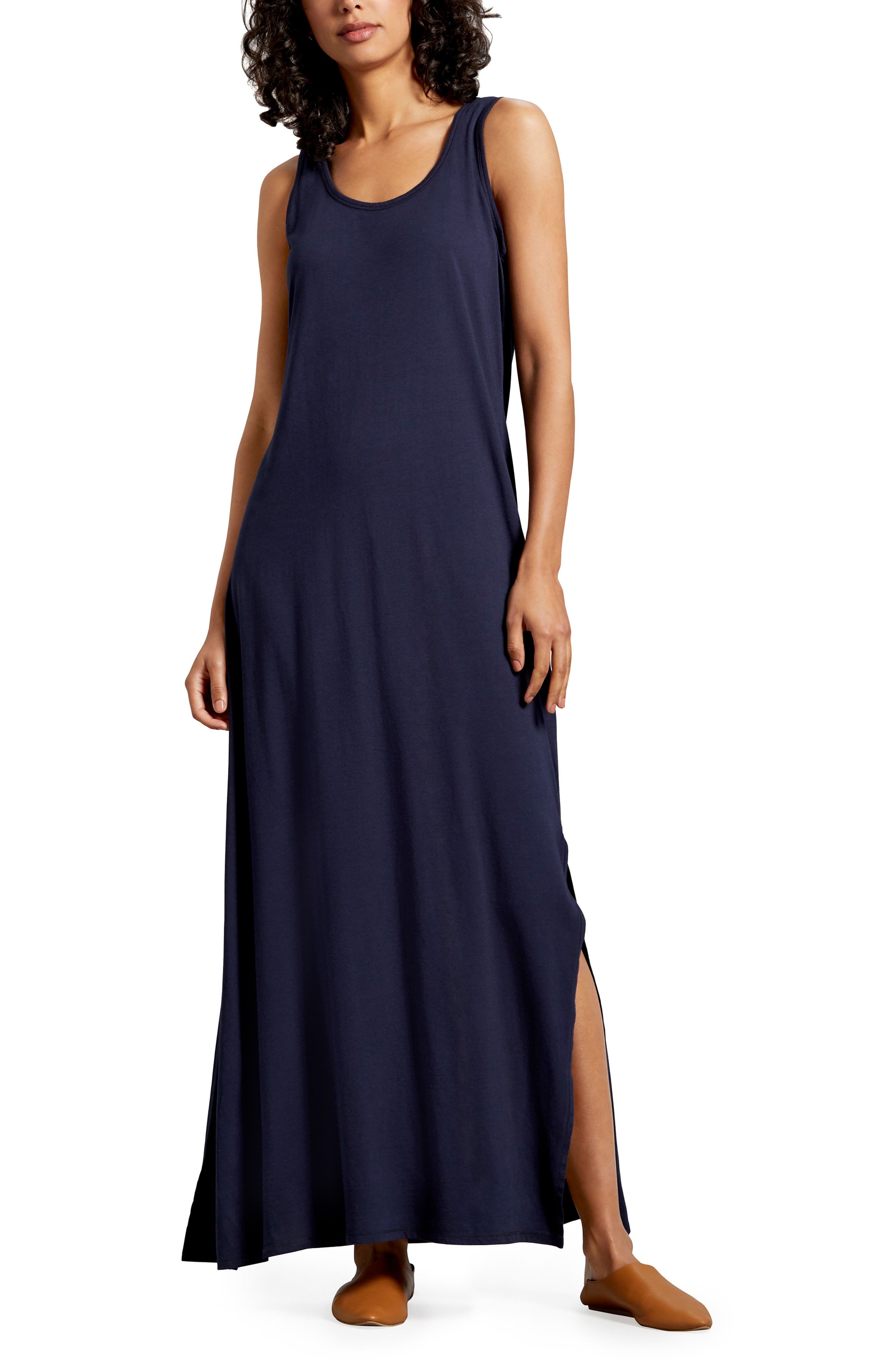 Michael Stars Isabelle Cotton & Modal Maxi Dress, Blue