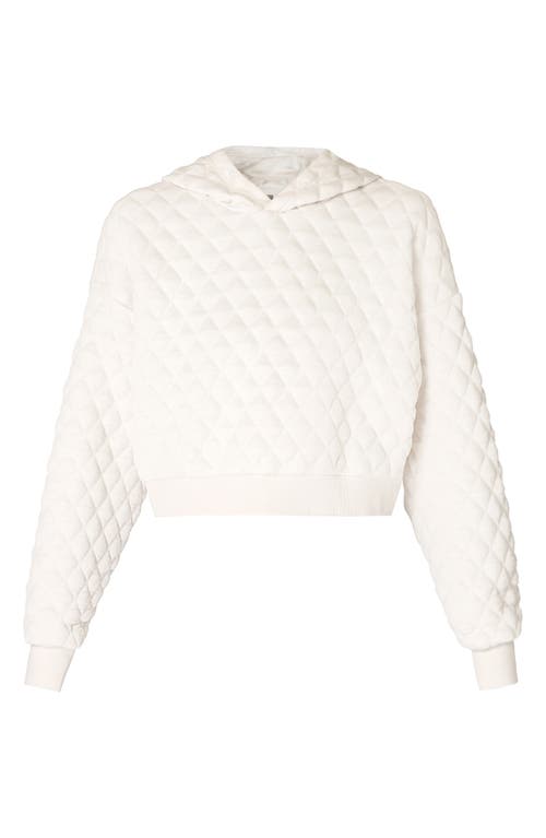 Sweaty Betty Sandwash Quilted Hoodie In Marble White