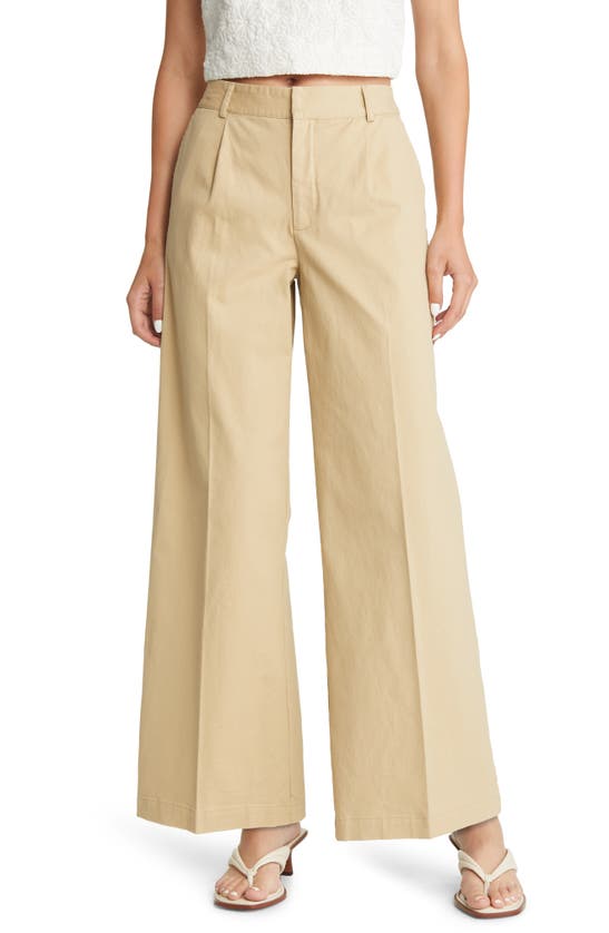 Bardot Hipster Low Rise Pants In Beige