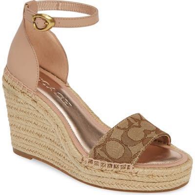 Coach Kit Espadrille Wedge Platform Sandal, Pink