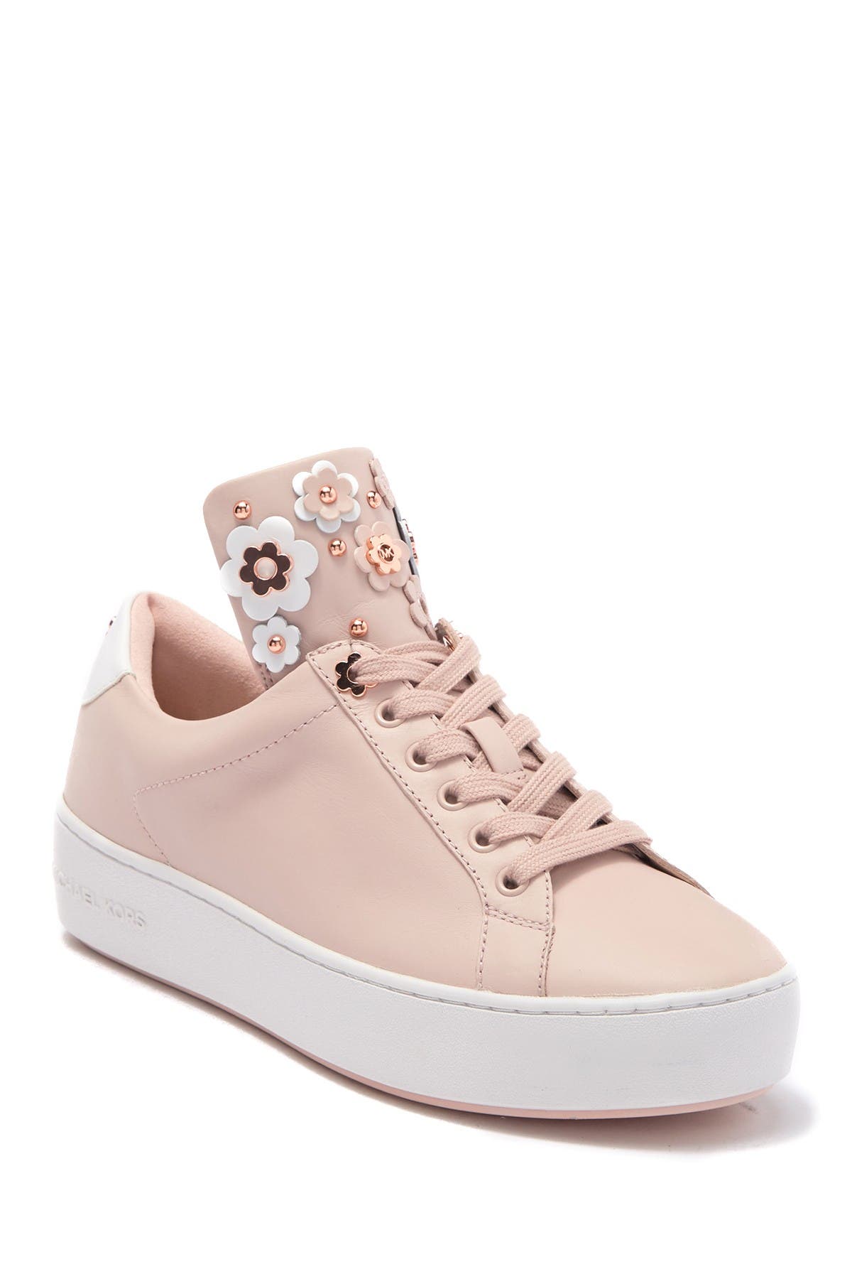 mindy floral appliqu茅 leather sneaker