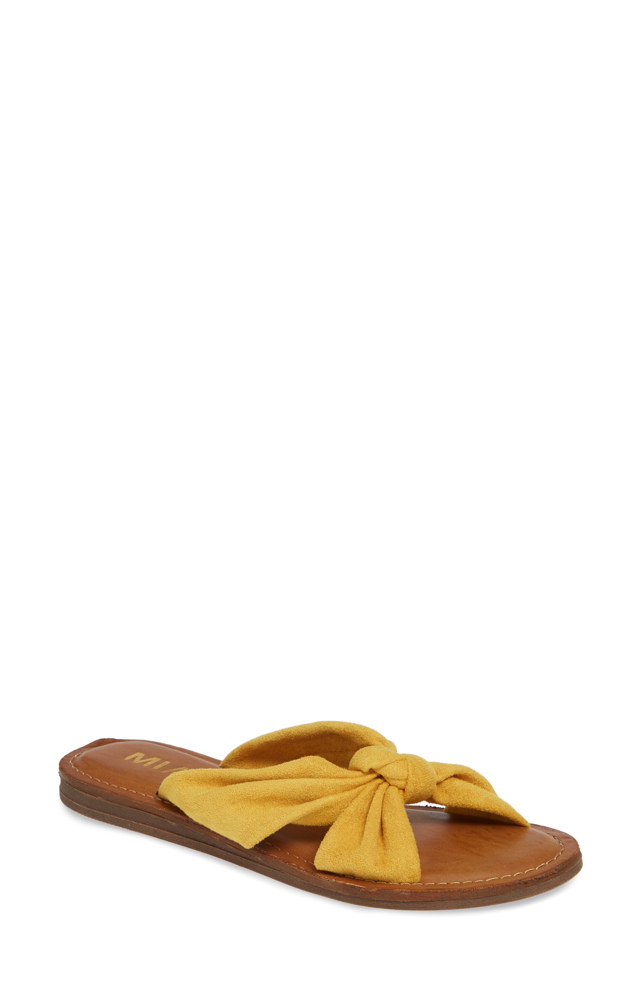 Mia Emila Slide Sandal, Yellow