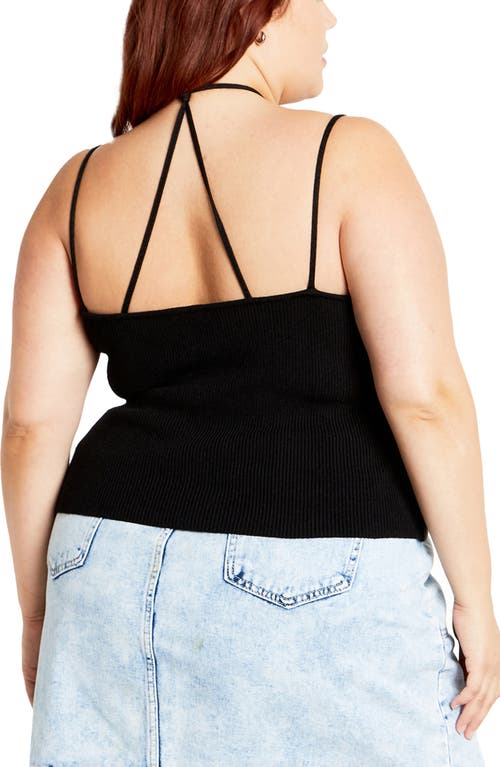 Shop City Chic Rib Knit Tank Top In Black