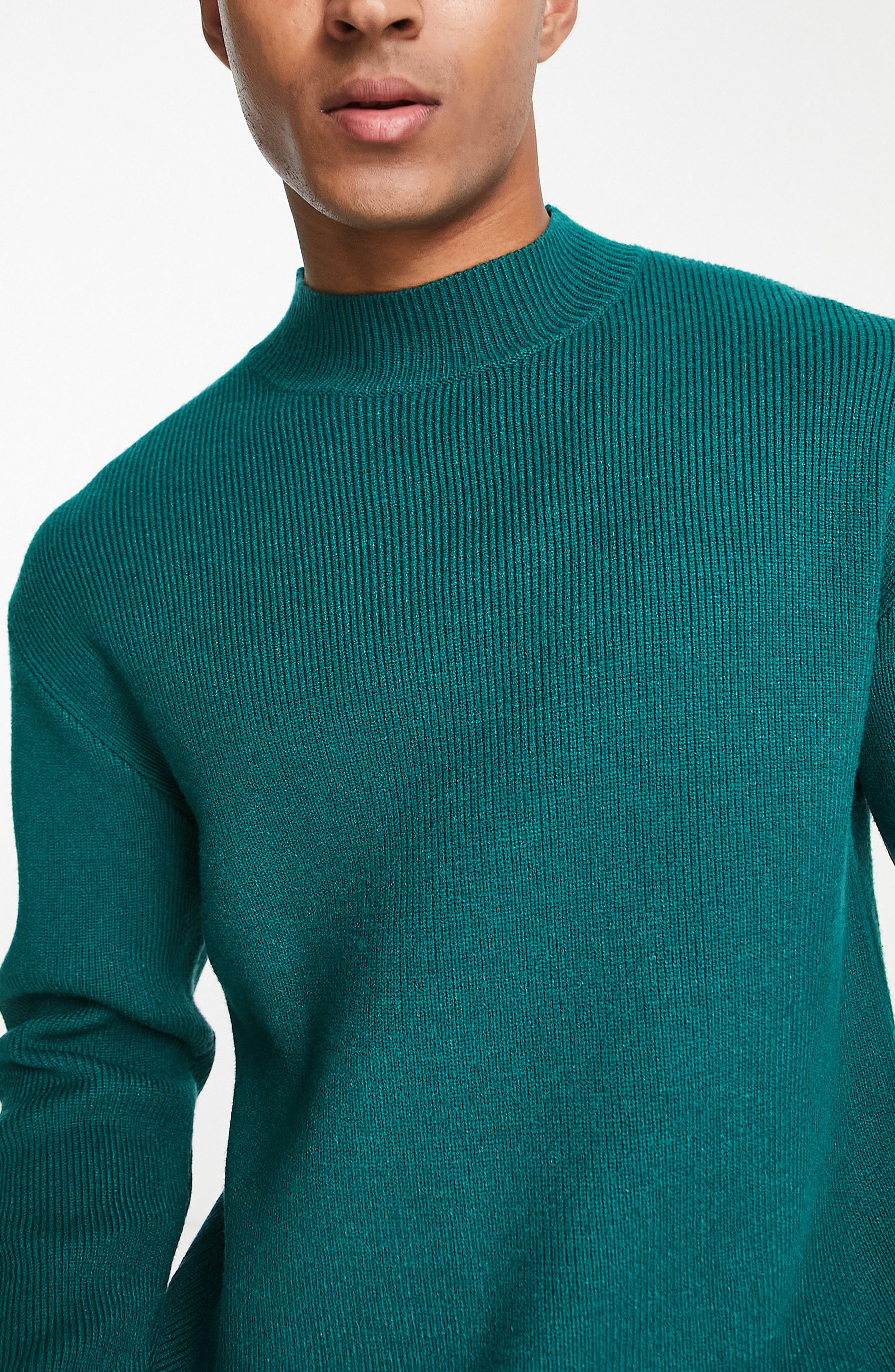Topman Elevated Essential Mock Neck 