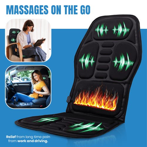 Pursonic Chair Cushion With Heat And Vibration In Black