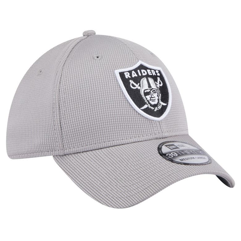Shop New Era Gray Las Vegas Raiders Active 39thirty Flex Hat