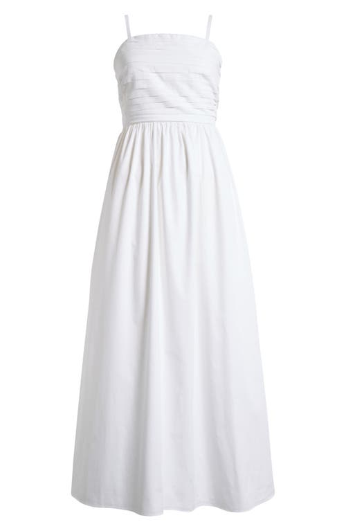 halogen(r) Pleated Bodice Cutout Sleevelees Dress Bright White at Nordstrom,