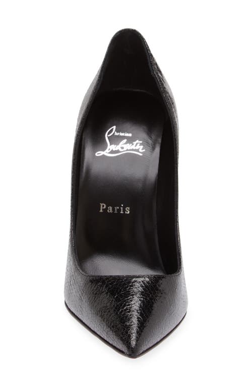 Shop Christian Louboutin Kate Snakeskin Embossed Patent Leather Pump In B439 Black/lin Black