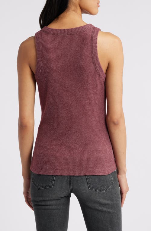Loveappella Rib Tank & Shrug Set In Wine