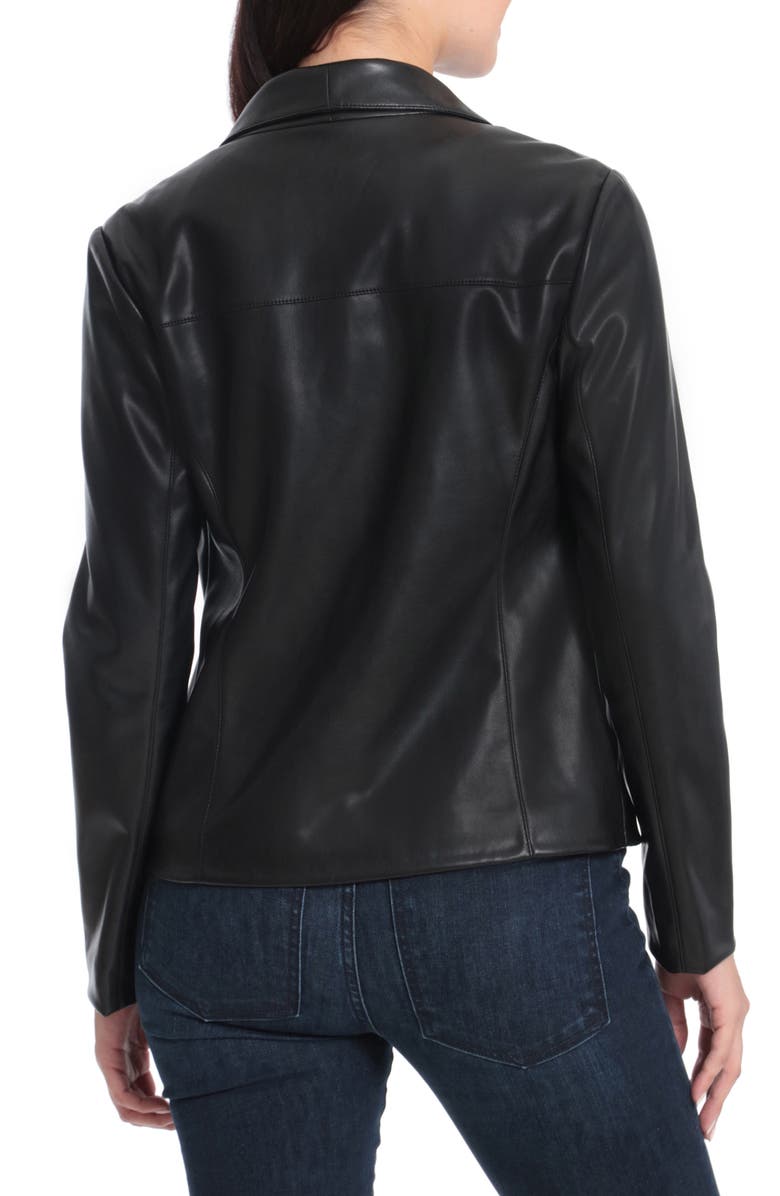 Bagatelle Faux Leather Drape Jacket | Nordstromrack