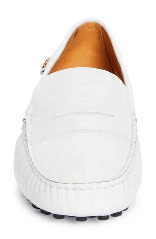 Shop Tod's Gommino Driving Shoe In Bianco