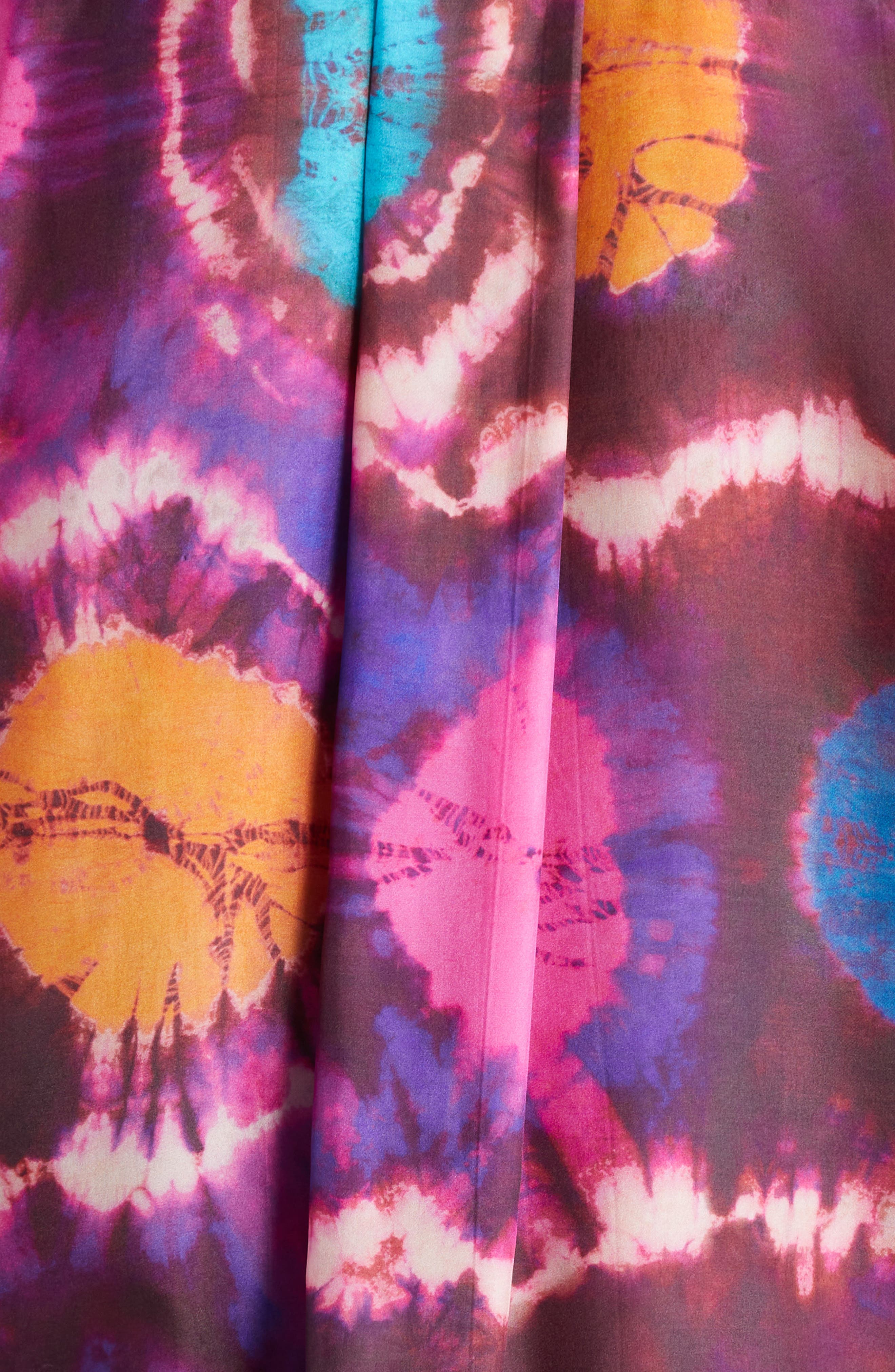 Zimmermann Acadian Relaxed Silk Shirt in Tie Dye Multi | Smart Closet