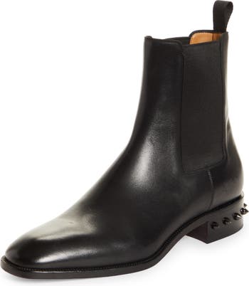 Christian Louboutin Samson Studded Leather Chelsea Boots - Men - Black Boots - EU 40