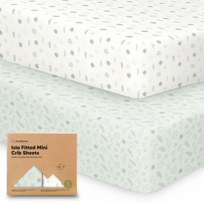 Shop Keababies Isla Fitted Mini Crib Sheets In Tropic Oasis