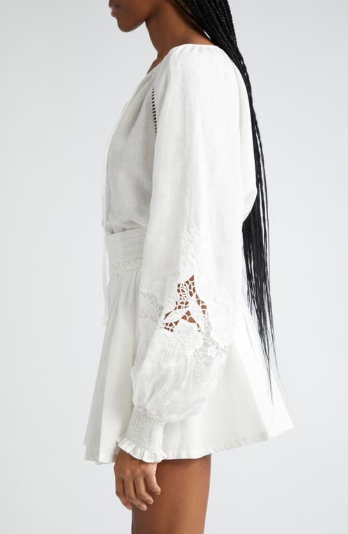 RAMY BROOK RAMY BROOK FLORA LONG SLEEVE LINEN TOP 