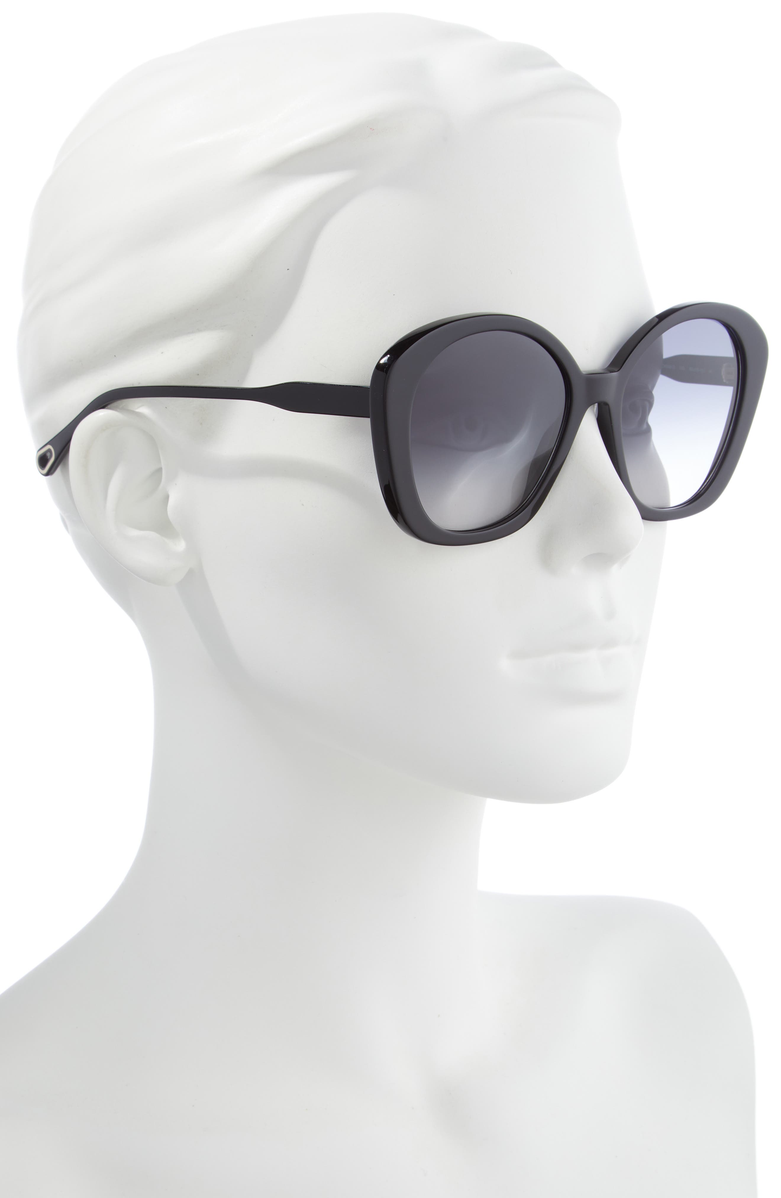 chloe 55mm round sunglasses