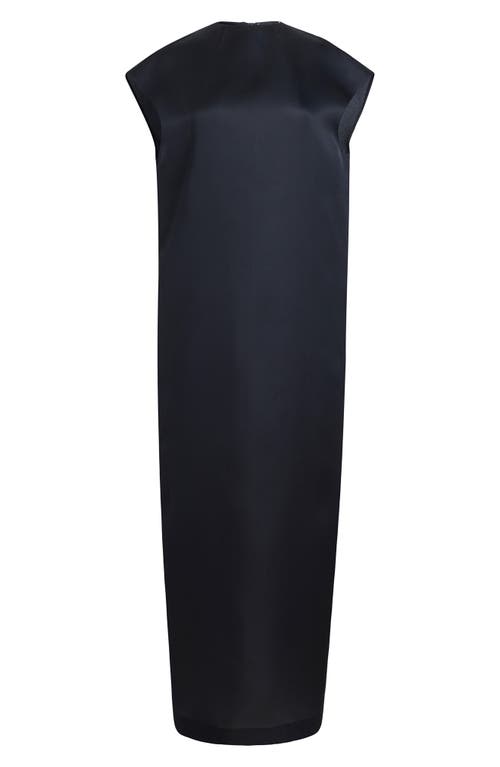 Khaite Lohan Silk Satin Dress In Slate