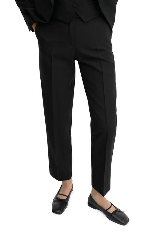 MANGO Straight Leg Suit Trousers in Black at Nordstrom, Size 2