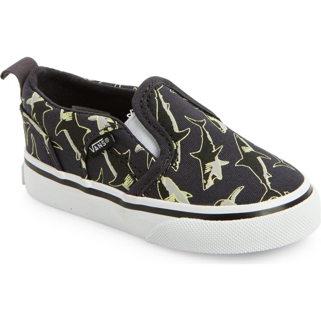 Vans Kids' Asher Slip-on Sneaker In Sea Creature Glow Nine Iron